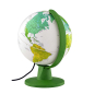 Preview: Beleuchteter Miniglobus - grün 16 cm