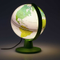 Preview: Beleuchteter Miniglobus - grün 16 cm