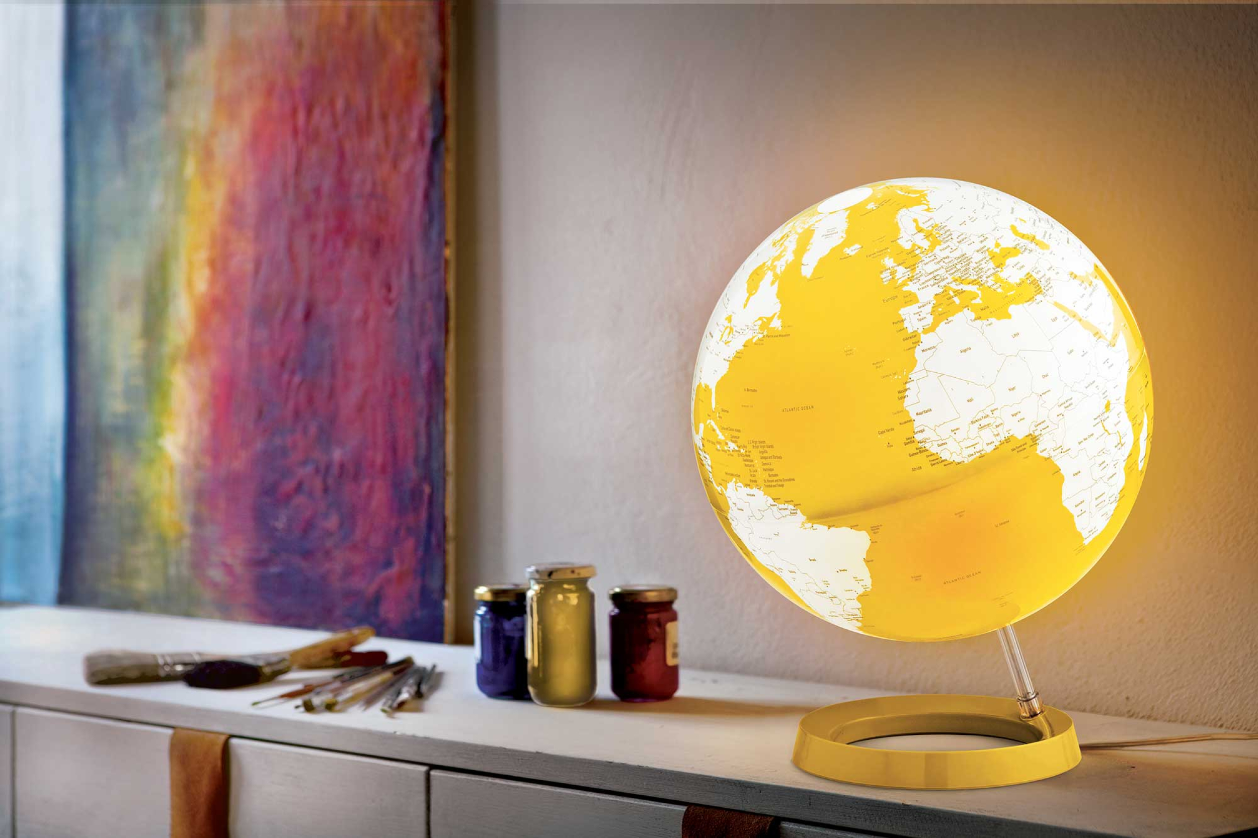 Design-Leuchtglobus Atmosphere Light & Colour Yellow