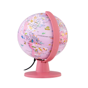 Beleuchteter Miniglobus - pinkfarbend 16 cm